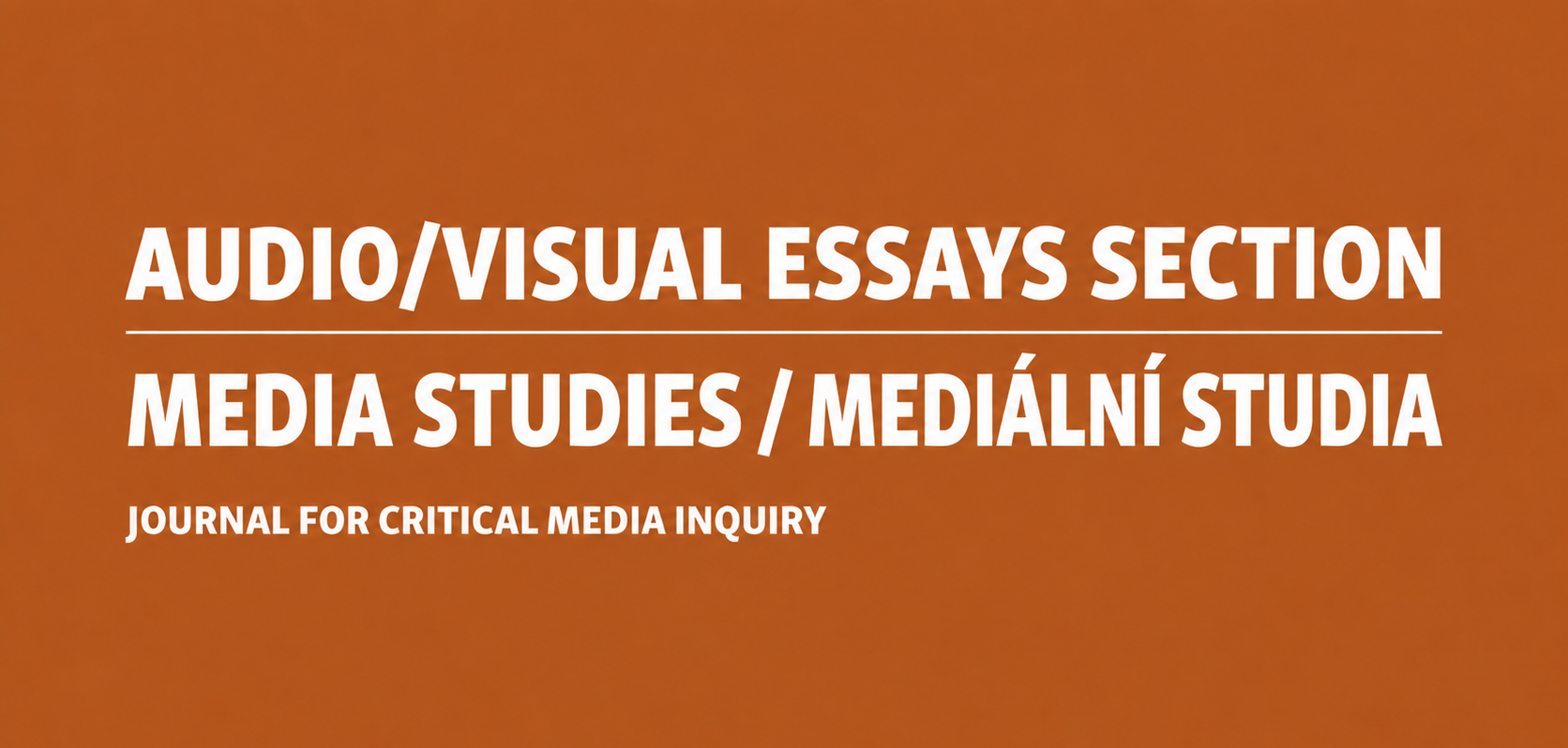 Call for papers for audio/visual essays for the Media Studies Journal