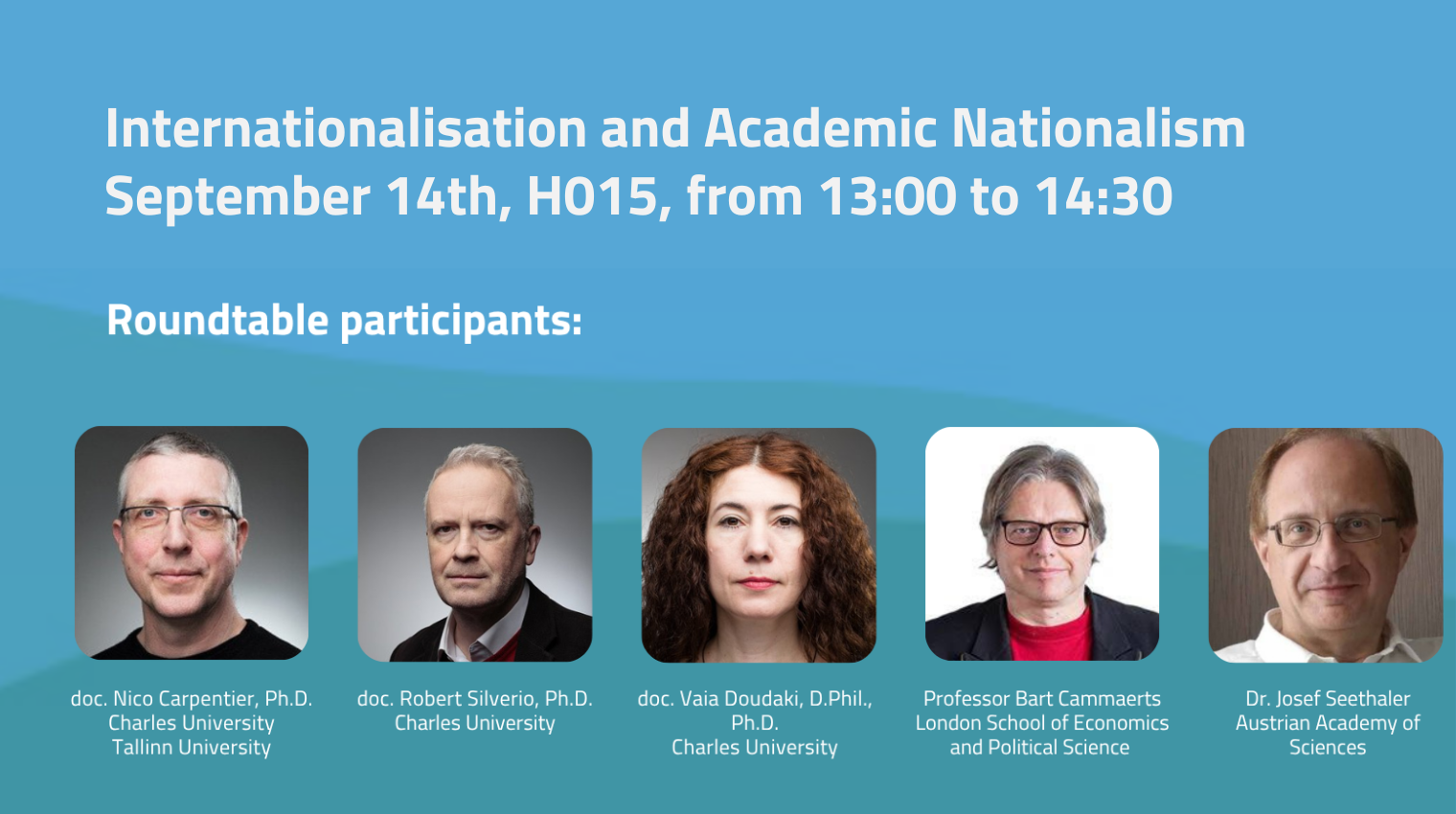 UPCOMING | Nico Carpentier and Vaia Doudaki will discuss internationalization and academic nationalism at the Faculty of Social Sciences of Charles University
